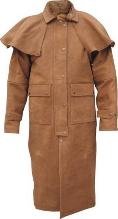 (image for) Men's Brown Soft Touch Buffalo Leather Duster